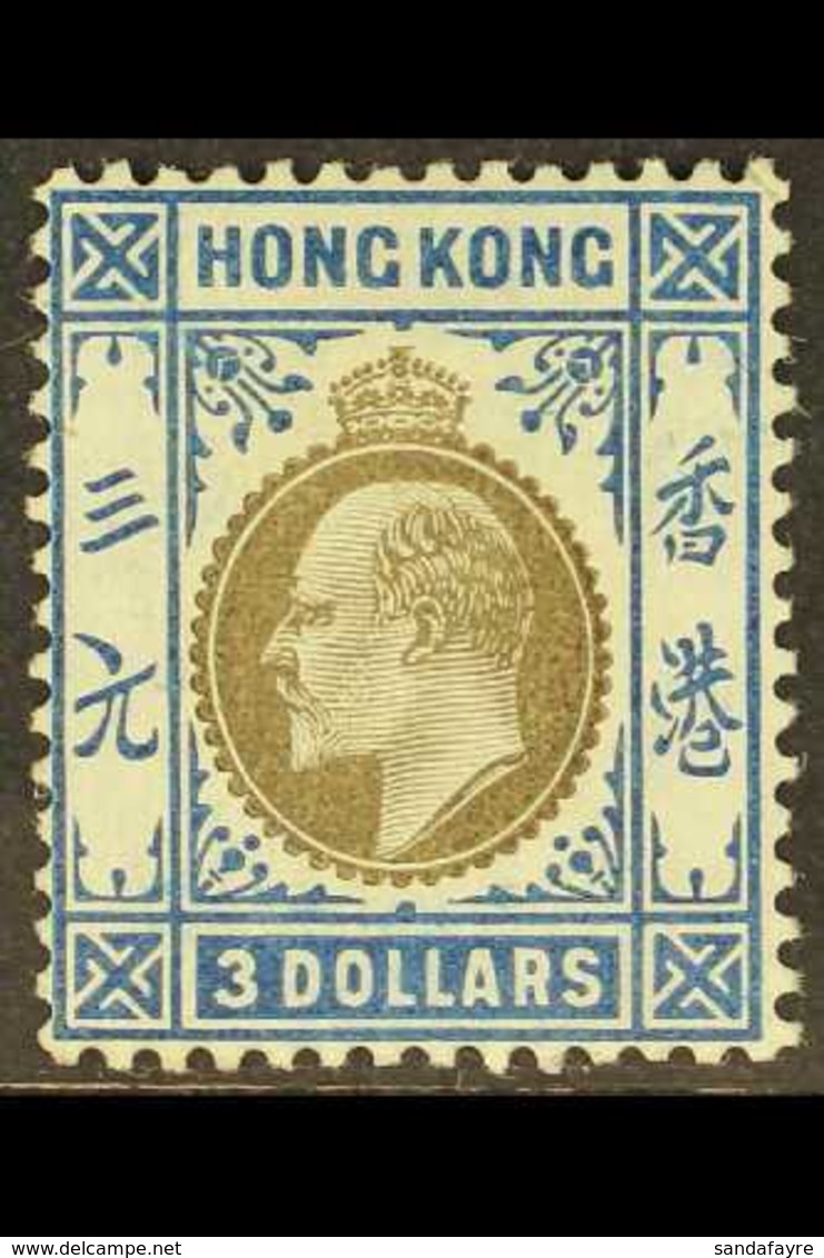 1904-06 $3 Slate And Dull Blue, SG 88, Fine Mint. For More Images, Please Visit Http://www.sandafayre.com/itemdetails.as - Other & Unclassified