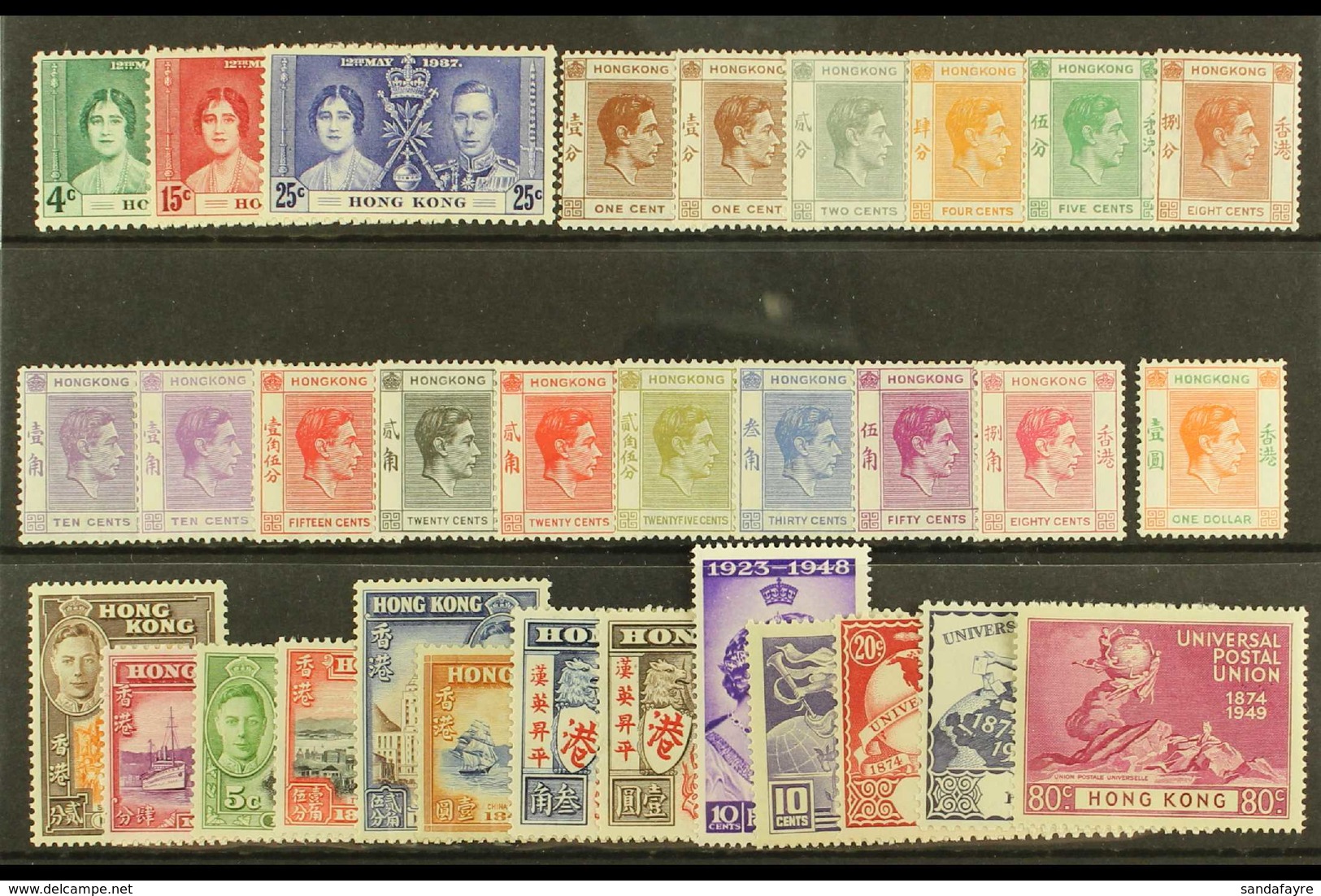 1937-52 MINT SELECTION. An All Different Range On A Stock Card. Includes Coronation Set, Defins To $1, Centenary Set, Pe - Andere & Zonder Classificatie