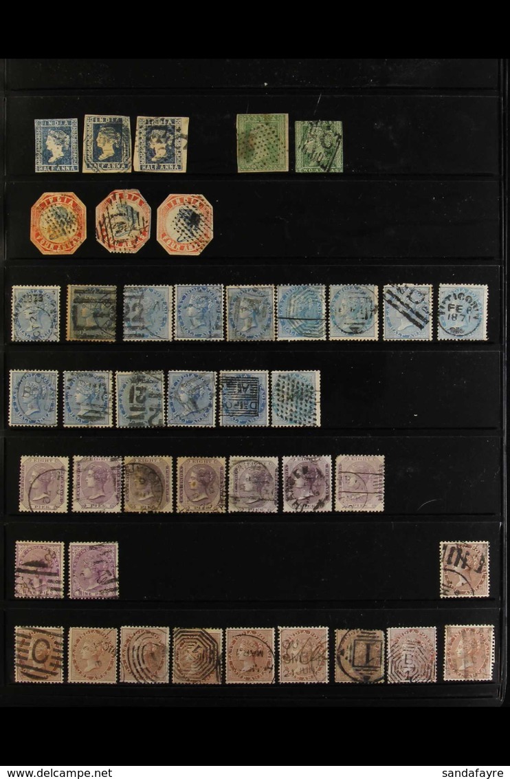 1854-1960's INTERESTING MINT & USED RANGES With Some Duplication On Stock Pages, Includes 1854-55 ½a (x3), 2a (x2) & 4a  - Autres & Non Classés