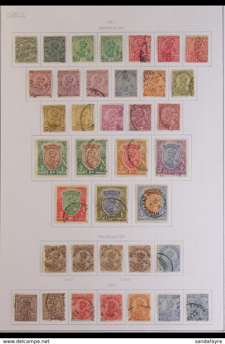 1911-36 USED KGV COLLECTION OF SETS Presented On Sleeved Album Pages, A Most Useful Range Of Complete Sets With Many Add - Andere & Zonder Classificatie