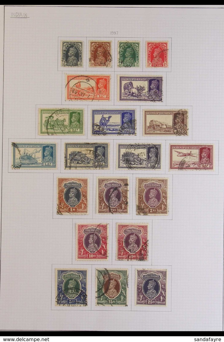 1937-52 COLLECTION OF USED SETS Presented On Album Pages That Includes The 1937-40 Pictorial Set (SG 247/64), 1940-43 "W - Other & Unclassified