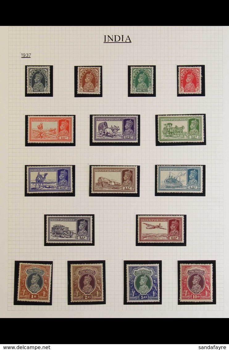 1937-52 MINT COLLECTION On Two Pages, Includes 1937-40 Set To 10r, 1940-43 Set, 1946 Victory Set & 1949 UPU Set. Cat £29 - Altri & Non Classificati
