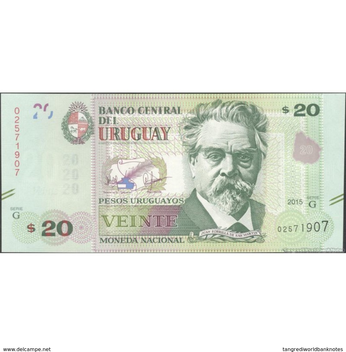 TWN - URUGUAY 93 - 20 Pesos Uruguayos 2015 (2017) Serie G UNC - Uruguay