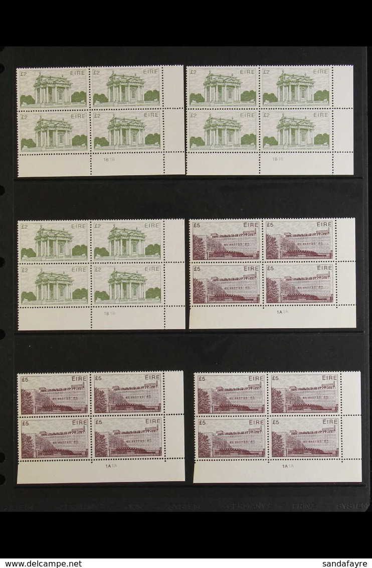 1982-90 ARCHITECTURE PLATE BLOCK COLLECTION. A Complete Set Of 28 Values, SG 532/51a In Never Hinged Mint Plate Blocks O - Sonstige & Ohne Zuordnung