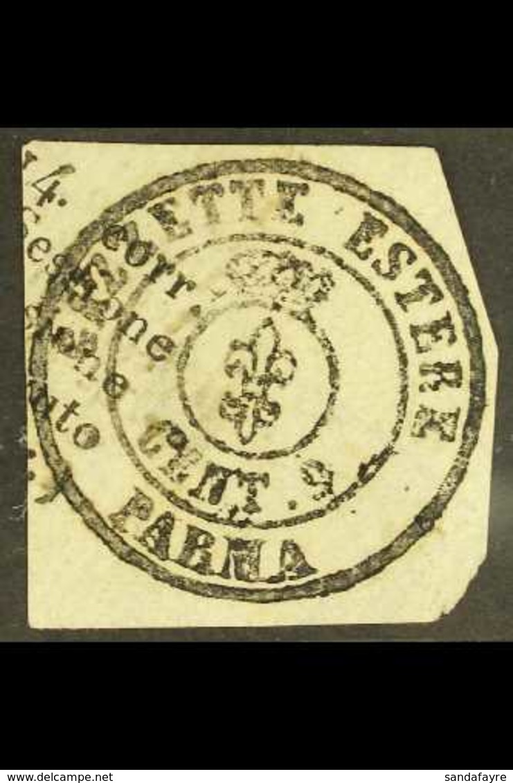 PARMA NEWSPAPER TAX 1852 9c Parma Handstamp On Piece, Sass B1, Very Fine And Fresh For More Images, Please Visit Http:// - Ohne Zuordnung
