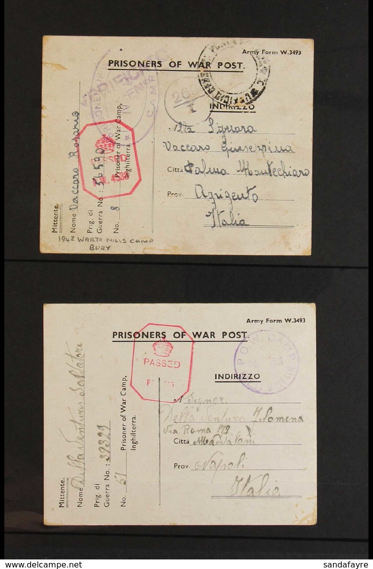 1942-47 WWII PRISONER OF WAR POST A Small Collection Of Censored Covers/cards From A Selection Of P.O.W. Camps In Great  - Zonder Classificatie