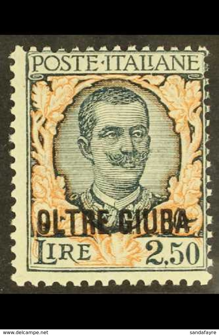 JUBALAND 1926 2.50L Myrtle & Orange King With "OLTRE GIUBA" Overprint (Sassone 44, SG 43), Never Hinged Mint, Very Fresh - Autres & Non Classés