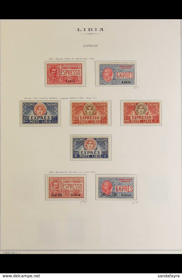 LIBYA 1915-1941 VERY FINE MINT COLLECTION On Hingeless Pages, All Different, Includes 1915-16 Red Cross Set, 1916 20c On - Other & Unclassified