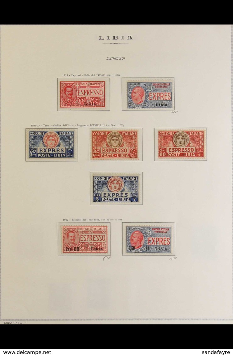 LIBYA 1915-1941 VERY FINE MINT COLLECTION On Hingeless Pages, All Different, Includes 1915-16 Red Cross Set, 1916 20c On - Andere & Zonder Classificatie