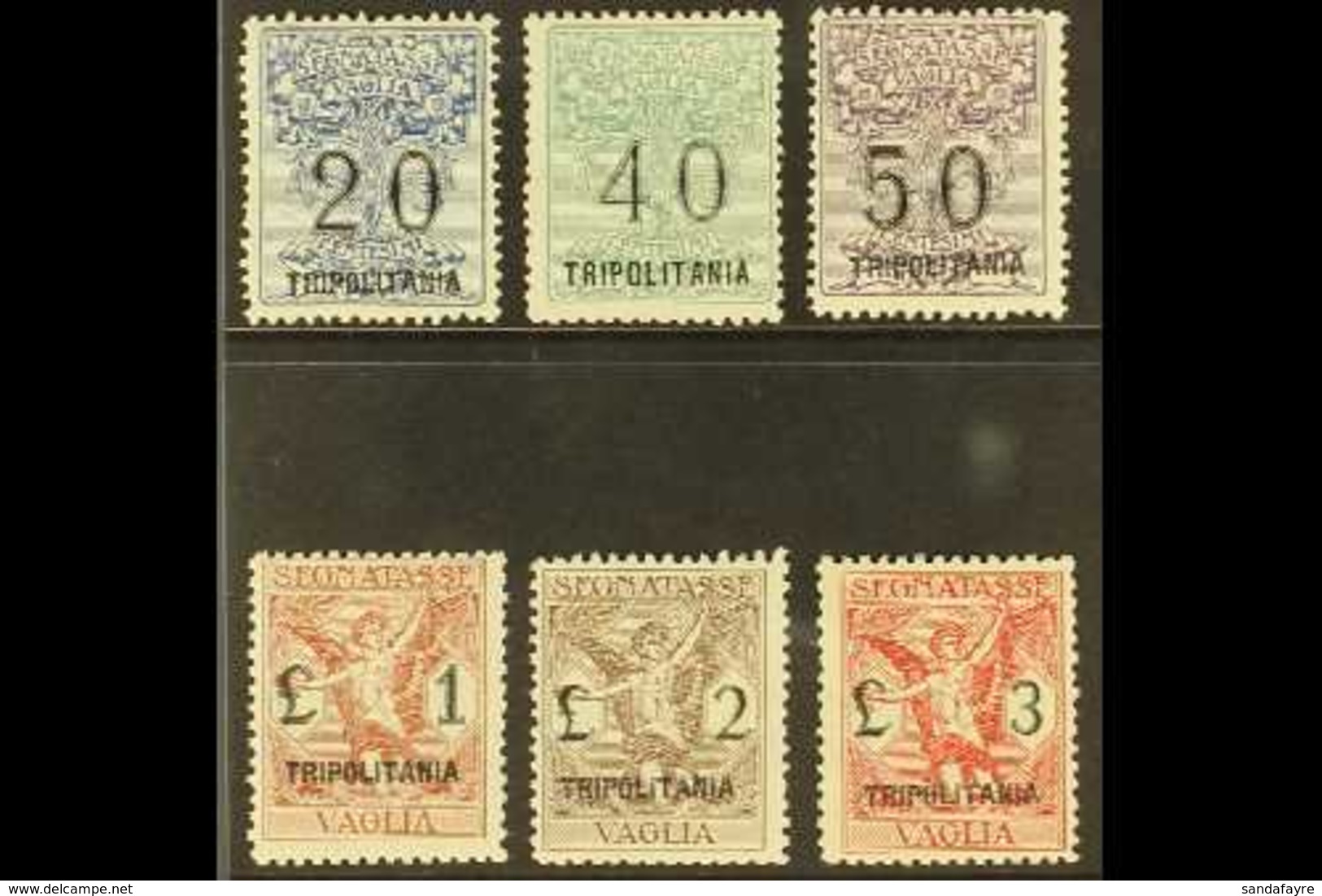 TRIPOLITANIA MONEY ORDER STAMPS (SEGNATASSE PER VAGLIA) 192426 Overprints Complete Set (40c With Large Overprint), Sasso - Sonstige & Ohne Zuordnung