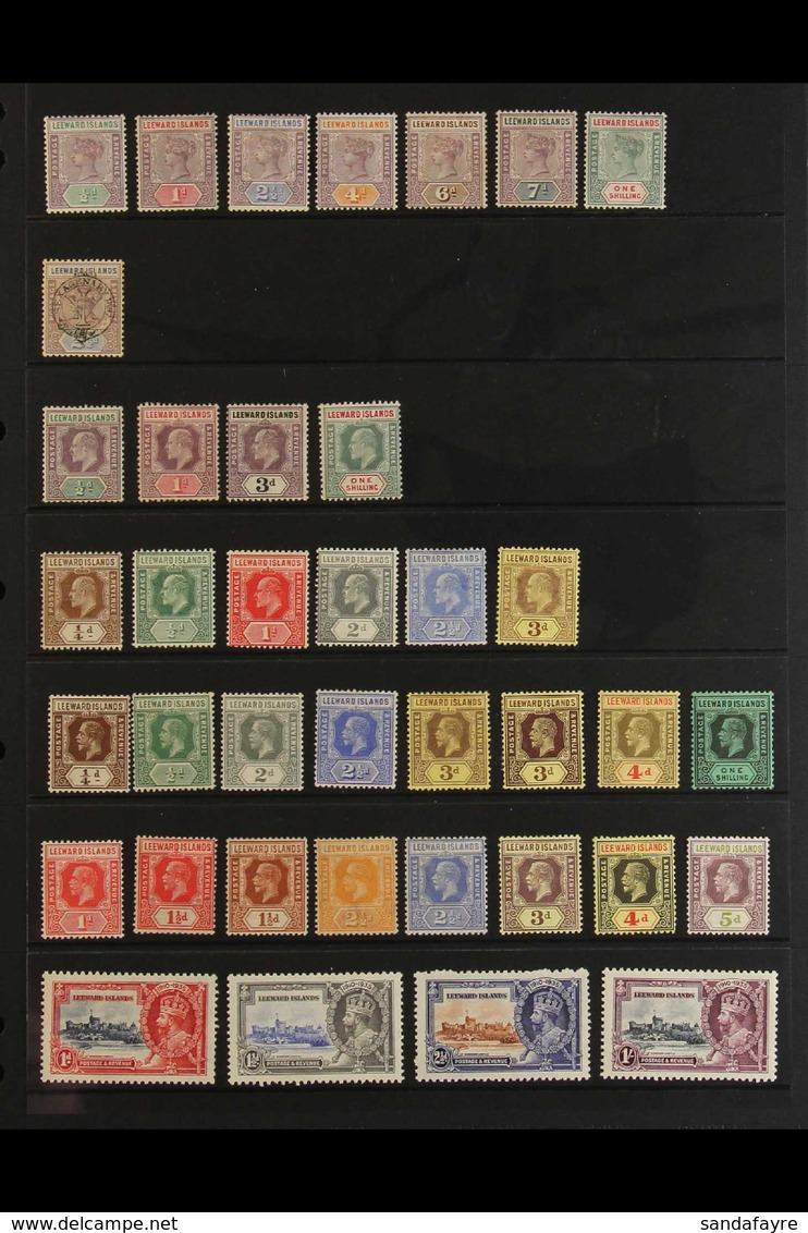 1890-1954 FINE MINT All Different Collection. With QV 1890 Set To 1s, Plus 1897 2½d Jubilee; KEVII Range To 1s; KGV Rang - Leeward  Islands