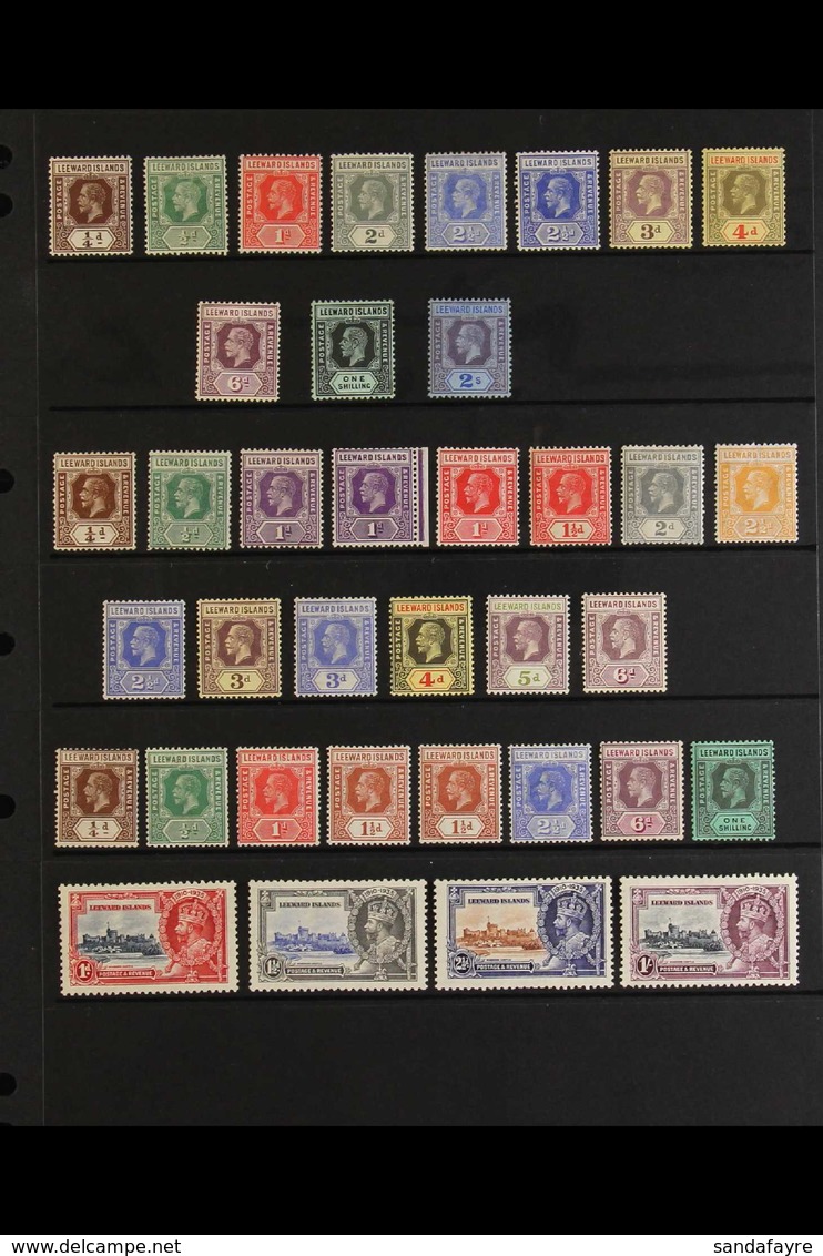 1912-35 KGV MINT COLLECTION. An Attractive, Fine & Fresh Collection Presented On A Stock Page That Includes 1912-22 MCA  - Leeward  Islands