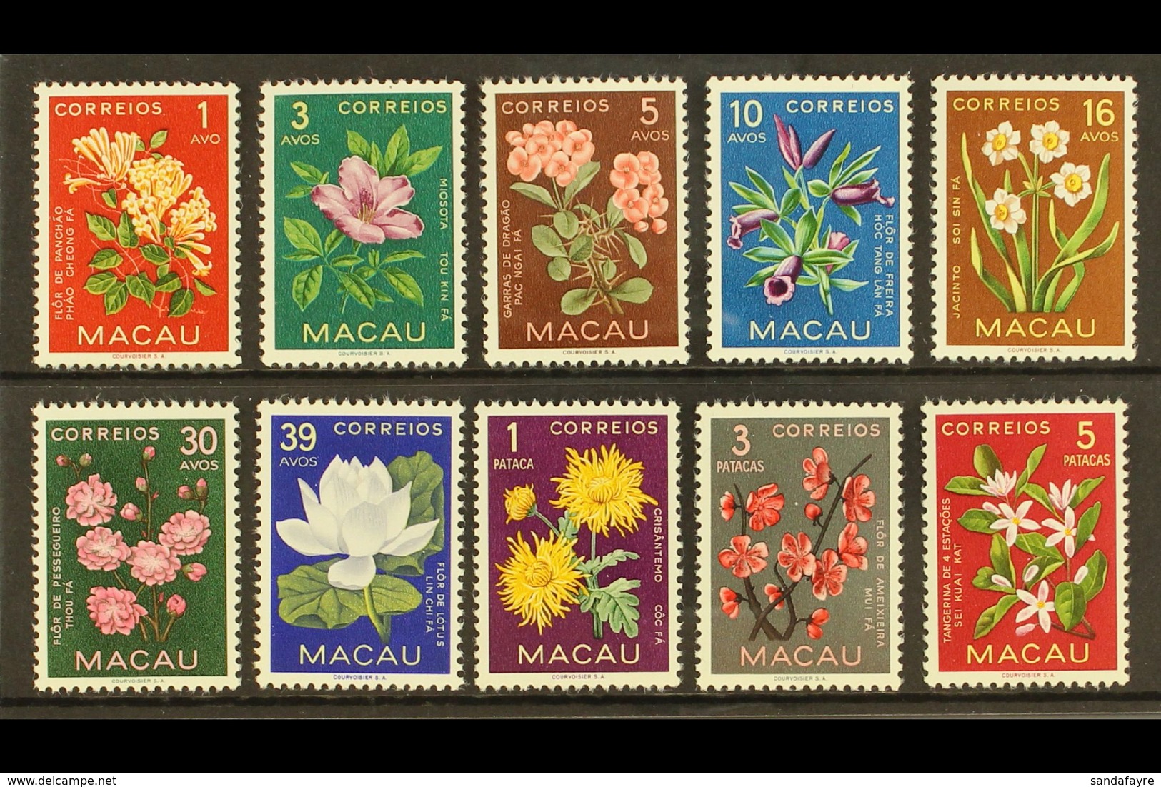 1953 Indigenous Flower Set, SG 458/67, Never Hinged Mint (10 Stamps) For More Images, Please Visit Http://www.sandafayre - Other & Unclassified