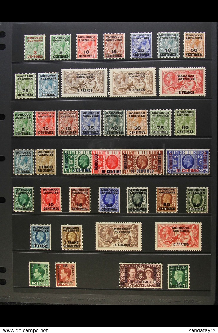 FRENCH CURRENCY 1917-37 ISSUES COMPLETE, SG 191/230, Incl Both 1924-32 3fr On 2s6d Shades, Mint. (41 Stamps) For More Im - Other & Unclassified