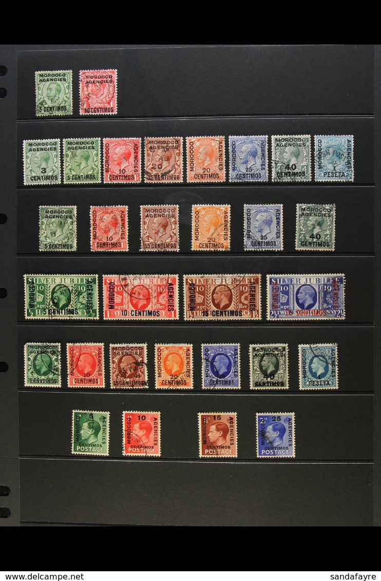 SPANISH CURRENCY 1912-37 USED COLLECTION On A Stock Page. Includes 1914-26 Set To 1p On 10d, 1925-31 Set, 1935 Jubilee S - Other & Unclassified