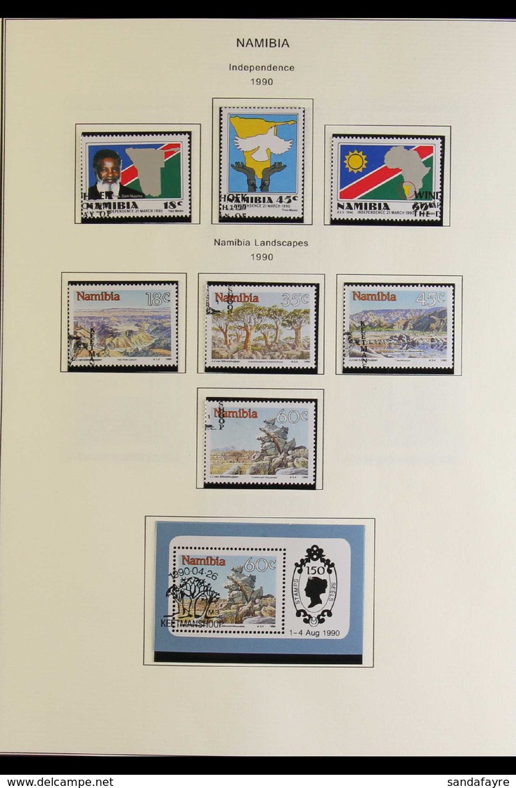 1990-8 VERY FINE USED COLLECTION On Printed Album Pages, Largely Complete From 1990 Independence To 1998 Marine Technolo - Namibie (1990- ...)