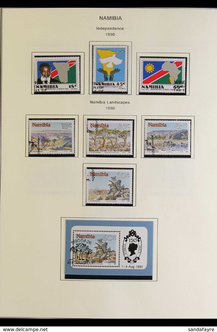 1990-8 VERY FINE USED COLLECTION On Printed Album Pages, Largely Complete From 1990 Independence To 1998 Marine Technolo - Namibië (1990- ...)