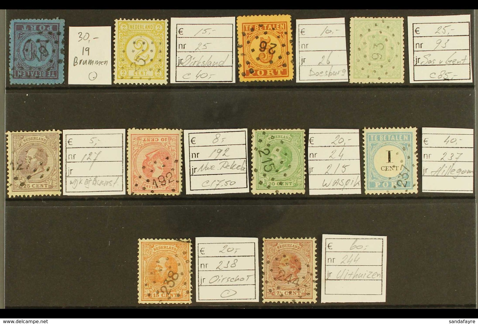 1869-1891 NUMERAL POSTMARKS. An Interesting Selection Of Very Fine Used Stamps, Each Selected For Nice Numeral Cancellat - Other & Unclassified