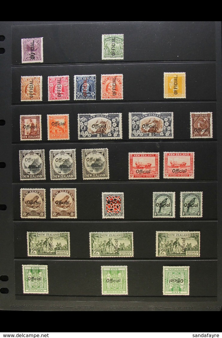 OFFICIALS 1907-36 All Different Fine Mint Selection Which Includes 1907-11 2d Bright Purple, 1908-09 ½d, 1910-16 Set Of  - Other & Unclassified