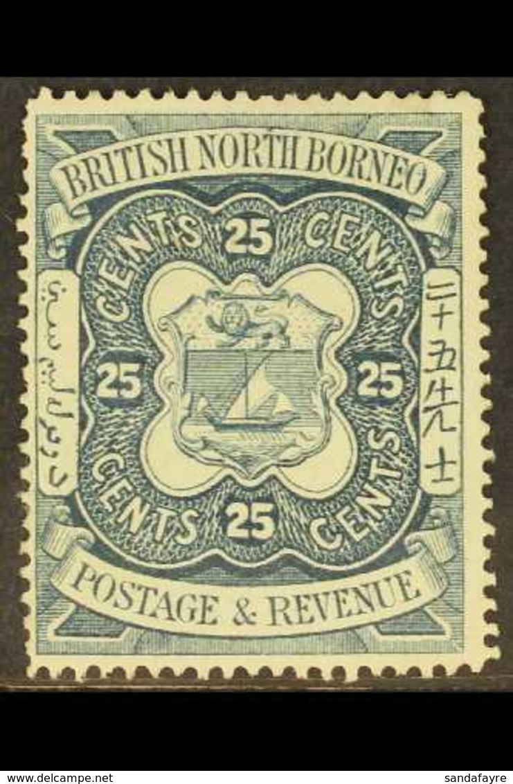 1888-92 25c. Indigo, SG 45, Fine Mint. For More Images, Please Visit Http://www.sandafayre.com/itemdetails.aspx?s=630781 - North Borneo (...-1963)