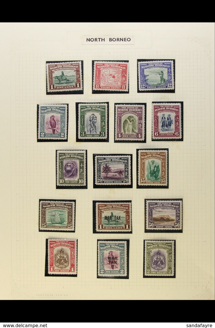 1939-1950 ALMOST COMPLETE VERY FINE MINT COLLECTION In Hingeless Mounts On Leaves, ALL DIFFERENT, Only One Stamp Missing - Nordborneo (...-1963)