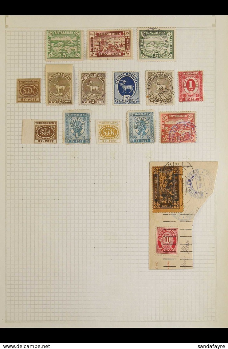 LOCAL POST STAMPS Original And Unpicked Mint And Used Collection On Album Pages. Includes Aalesund, Arendal, Christiansu - Sonstige & Ohne Zuordnung