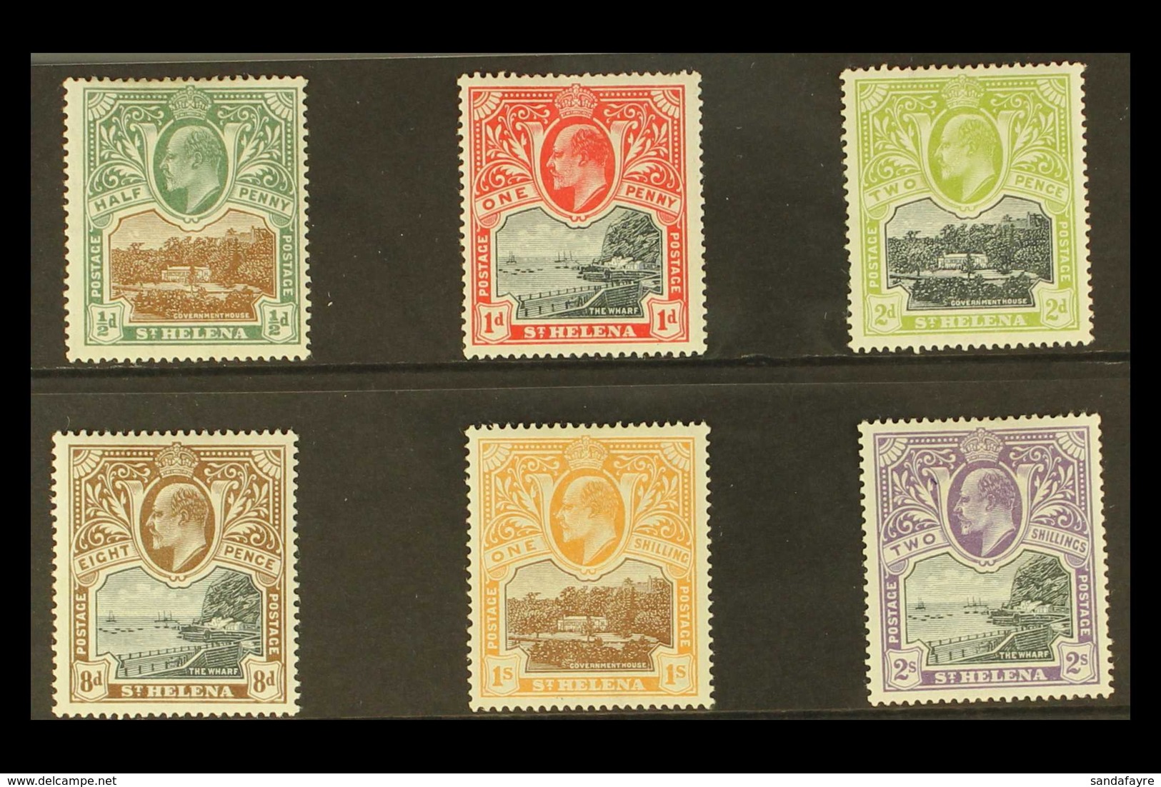 1903 KEVII CC Wmk Definitive Set, SG 55/60, Fine Mint (6 Stamps) For More Images, Please Visit Http://www.sandafayre.com - Saint Helena Island