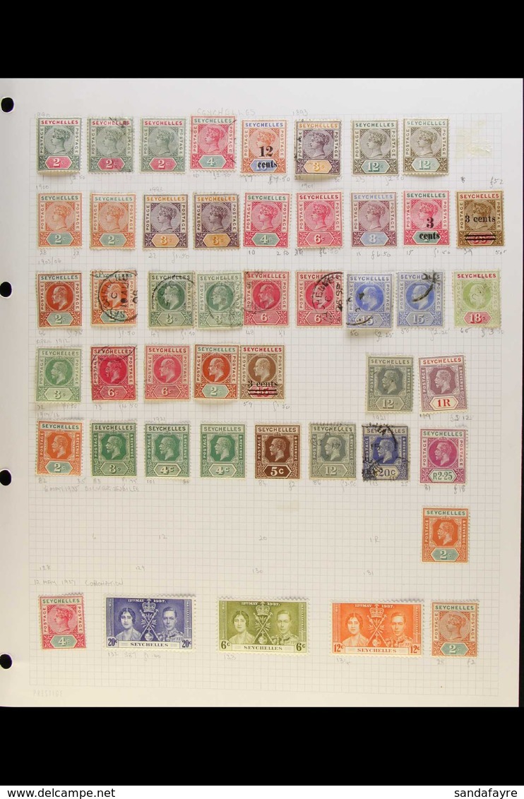 1890-1991 EXTENSIVE COLLECTION A Mint & Used Collection Presented In An Album, Often Duplicated Ranges With QV Mint To 1 - Seychelles (...-1976)