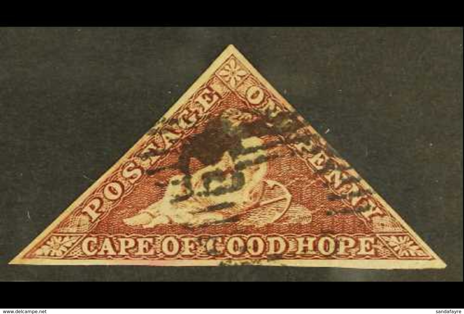 CAPE 1863-4 1d Deep Brown-red, De La Rue Printing, SG 18b, Good Used, Three Margins, Cat.£350. For More Images, Please V - Unclassified