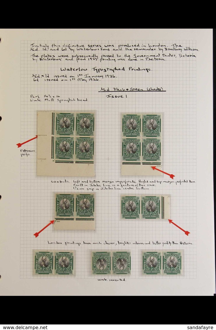 1926-7 MINT & USED COLLECTION Nice Collection Of The ½d, 1d & 6d Values Presented On Album Pages, We See ½d London Print - Ohne Zuordnung