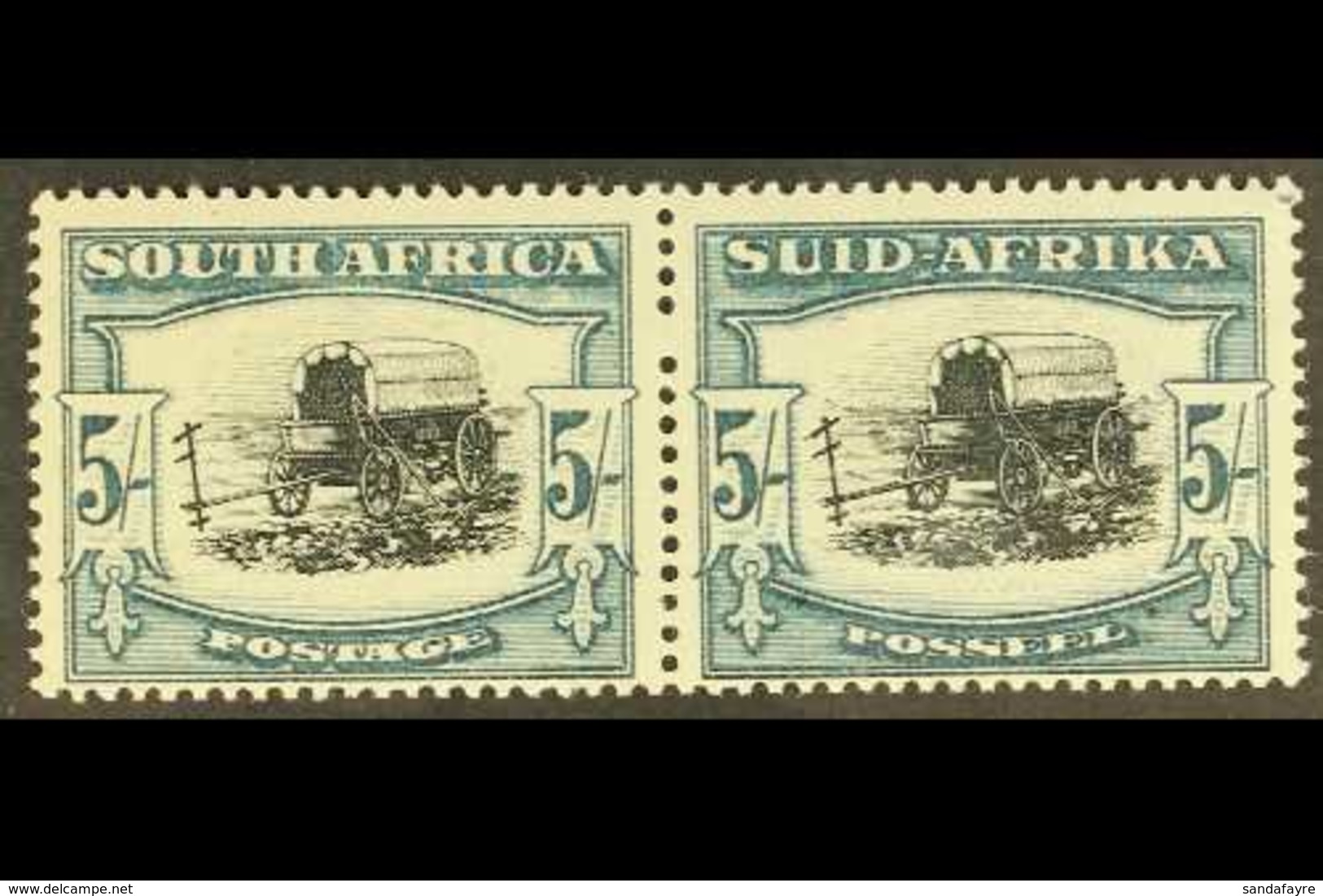 1933-48 5s Black & Blue-green, BROKEN YOKE-PIN VARIETY, SG 64ba, Never Hinged Mint. For More Images, Please Visit Http:/ - Ohne Zuordnung