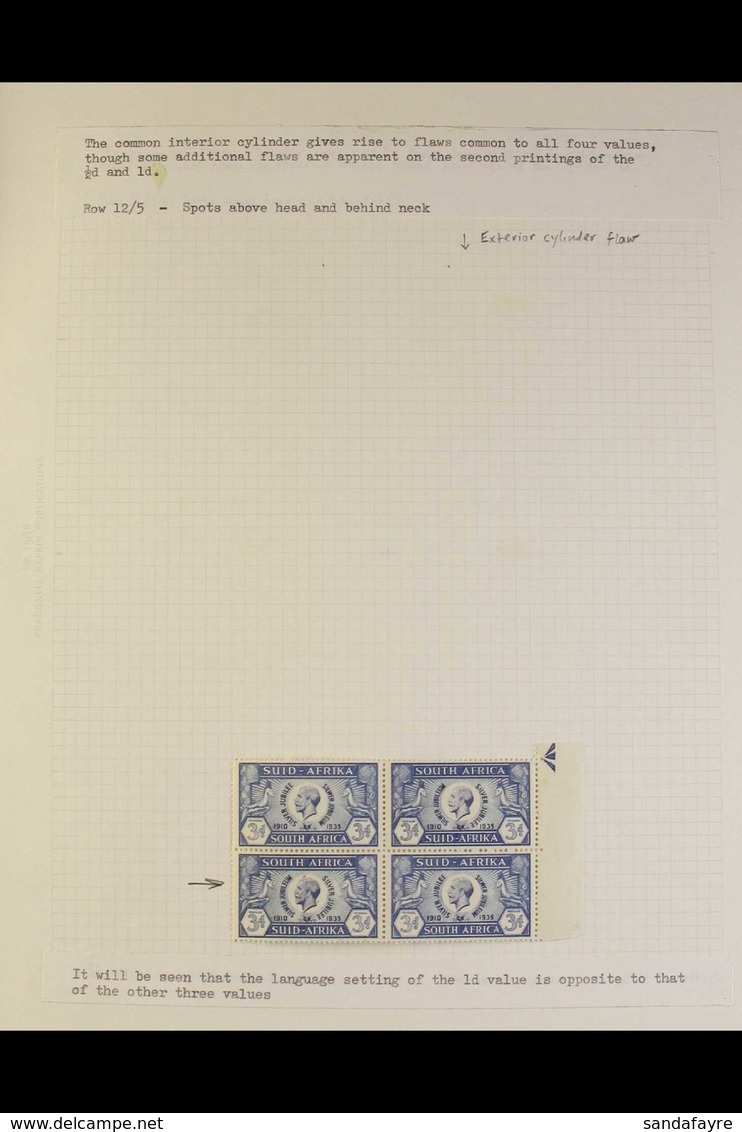 1935 SILVER JUBILEE - SPECIALISED COLLECTION Of Mint And Used Written Up On Pages With Many Positional Pieces Etc, Incl. - Ohne Zuordnung