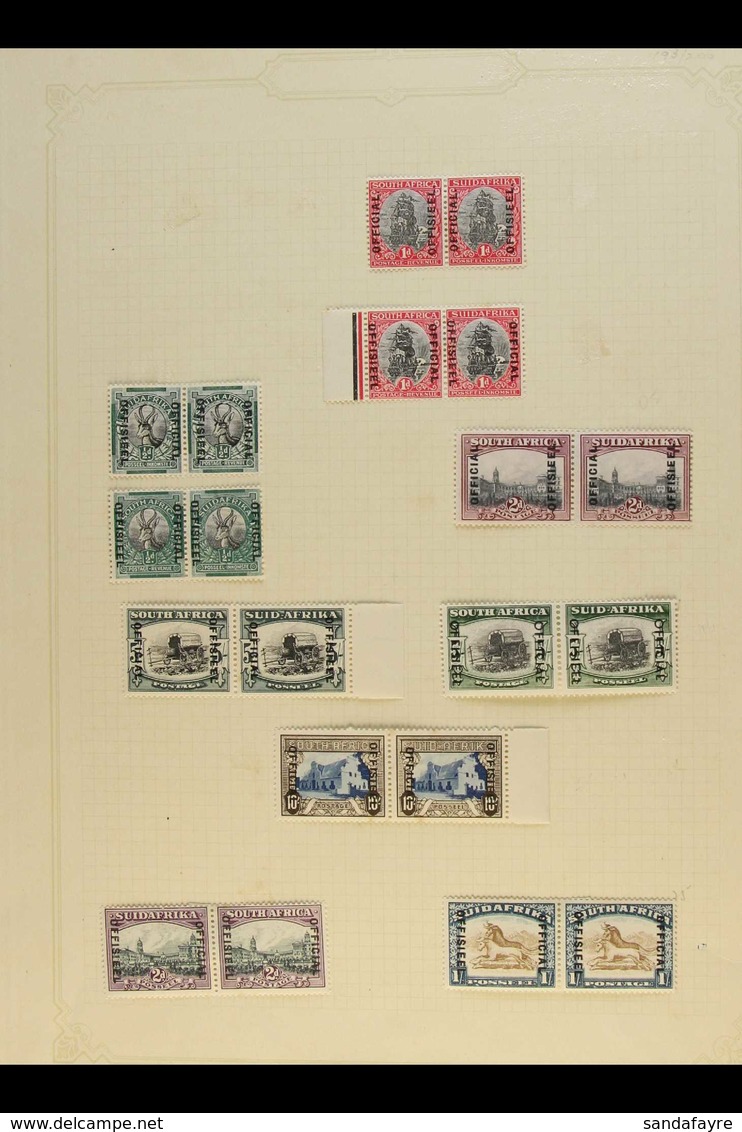 OFFICIALS - MINT MISCELLANY 1926-54 Ranges On Album Pages, We Note 1930-47 1d "Stop" Variety On Afrikaans, 1s Wmk Invert - Unclassified