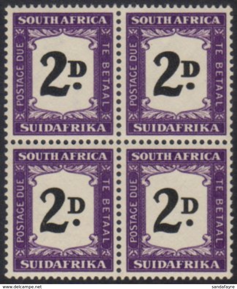 POSTAGE DUES 1948-49 2d Black & Violet, SG D36, Very Fine Never Hinged Mint BLOCK Of 4, The Two Top Stamps With THICK (D - Zonder Classificatie