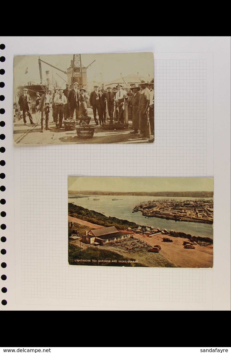 POSTCARDS DURBAN DOCKS - C.1900s To 1920s Group Of Cards Depicting Various Dock Side Scenes, Nice Real Photo Card Of Men - Zonder Classificatie