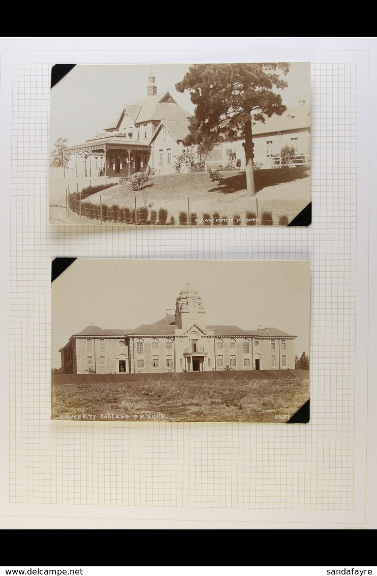 POSTCARDS PIETERMARITZBURG - Group Of Real Postcards, Circa 1910, Includes Pictures Of Railway Station,University Colleg - Zonder Classificatie