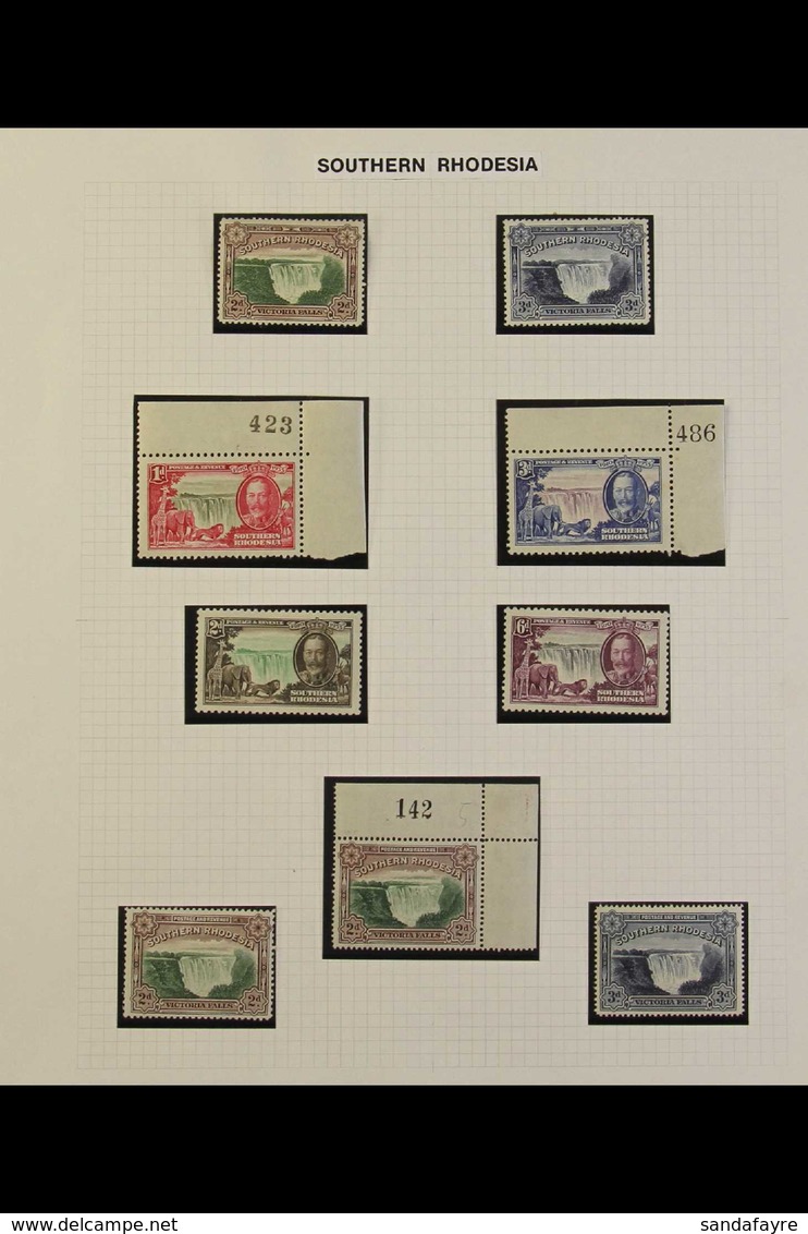 1932-64 FINE MINT COLLECTION An Attractive Collection On Album Pages Which Includes 1932 2d And 3d Falls, 1935 Silver Ju - Southern Rhodesia (...-1964)