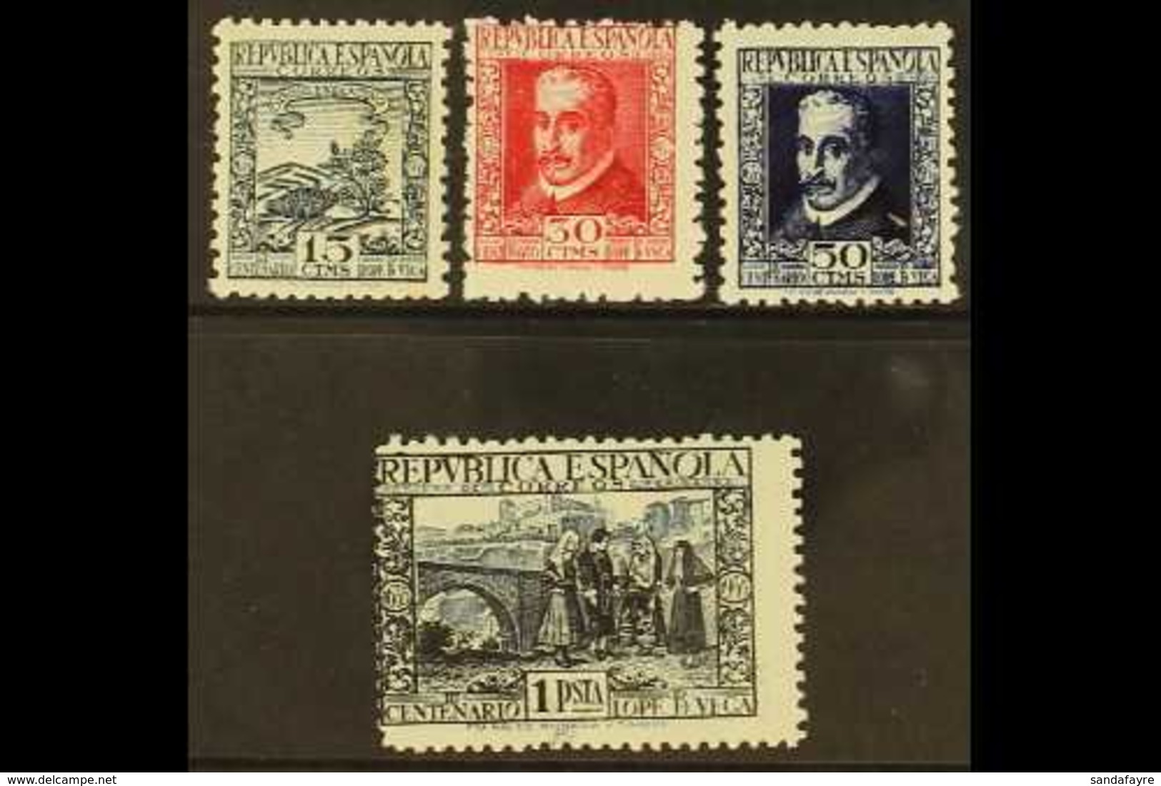 1935 Tercentenary "Lope De Vega" P11½ Set, SG 781/4, Mi 642A/45A, Never Hinged Mint (4 Stamps) For More Images, Please V - Altri & Non Classificati