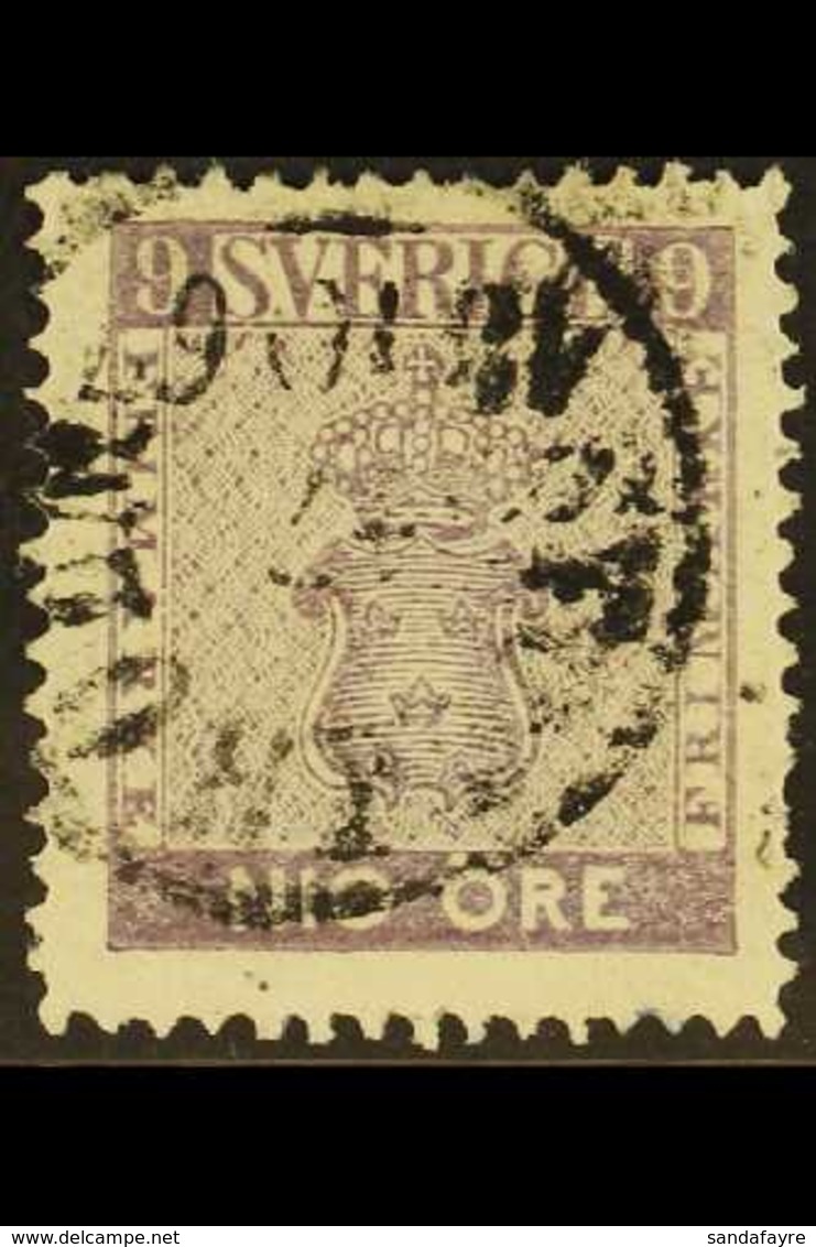 1858-72 9ore Pale Purple, SG 7a, Facit 8, Very Fine Used With 1867 Cds For More Images, Please Visit Http://www.sandafay - Sonstige & Ohne Zuordnung