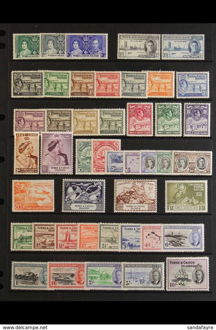 1937-50 COMPLETE MINT KGVI. A Complete, Very Fine Mint Collection That Stretches From The 1937 Coronation To The 1950 10 - Turks & Caicos (I. Turques Et Caïques)