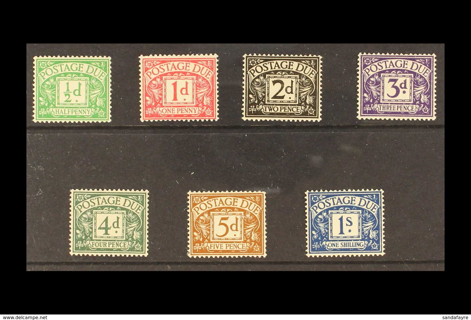 POSTAGE DUE 1937-38 (wmk G VI R Sideways) Set To 1s, SG D27/33, Never Hinged Mint. (7 Stamps) For More Images, Please Vi - Andere & Zonder Classificatie