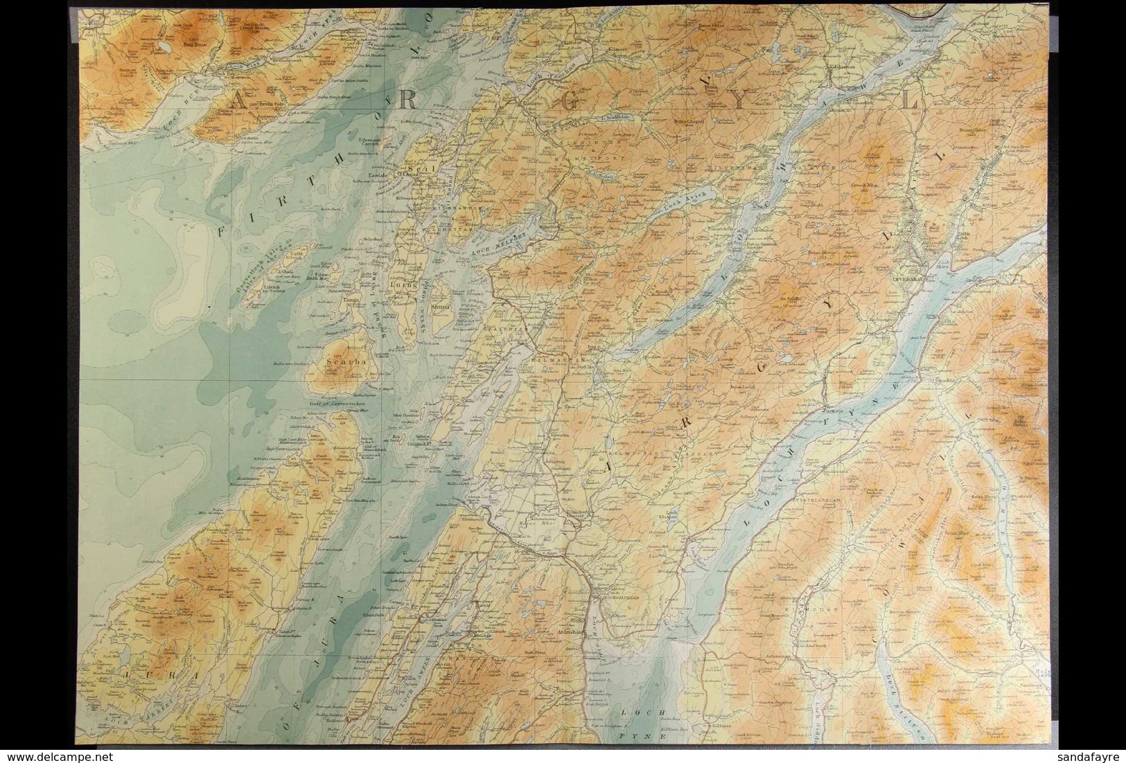 INVERARY AND ARDRISHAIG 1895. A Map By Bartholomew For The Inverary & Ardrishaig. For More Images, Please Visit Http://w - Other & Unclassified