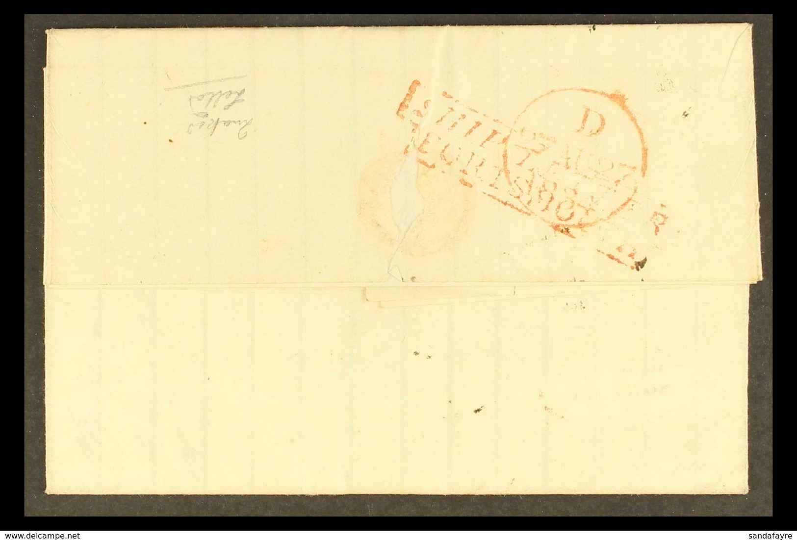 1834 Entire Letter from James Byrd At Flushing N.Y. To His Brother William Byrd At Marnhull, Dorset, Endorsed "Pr. Hanni - ...-1840 Vorläufer