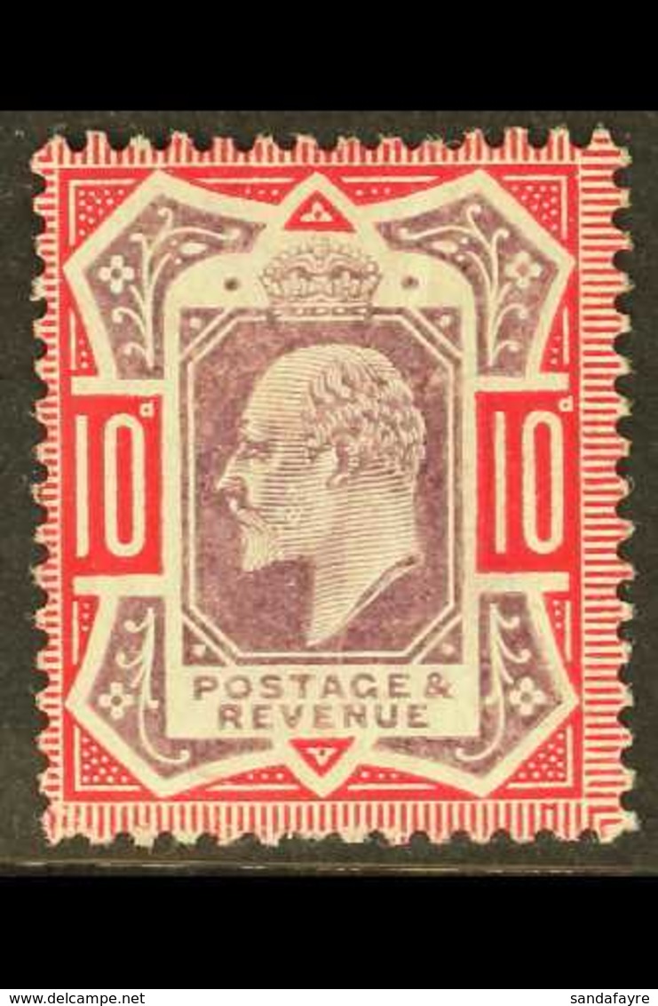 1902 10d Dull Purple And Carmine On Chalk Paper, SG 254b, Fine Mint Tiny Corner Fault. For More Images, Please Visit Htt - Non Classés