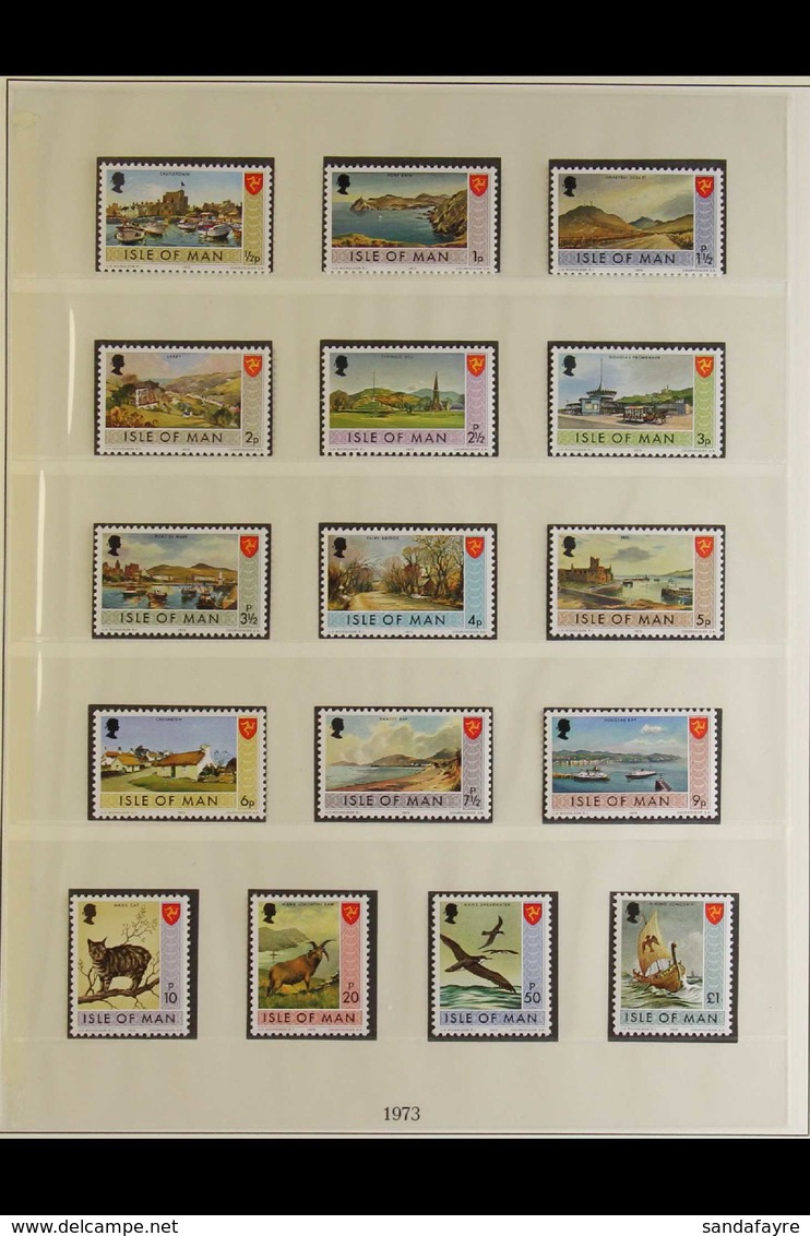 ISLE OF MAN 1973-2005 NEVER HINGED MINT COLLECTION - Housed In Three Lindner Printed Albums With Slipcases, Includes Pri - Andere & Zonder Classificatie