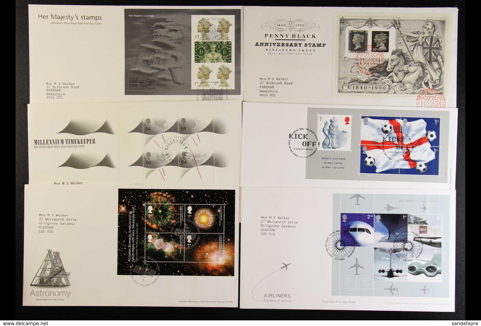 1978-2002 MINIATURE SHEET COVERS A Small Selection Of Miniature Sheet Issues On First Day Covers Inc Stamp Show Exhibiti - FDC