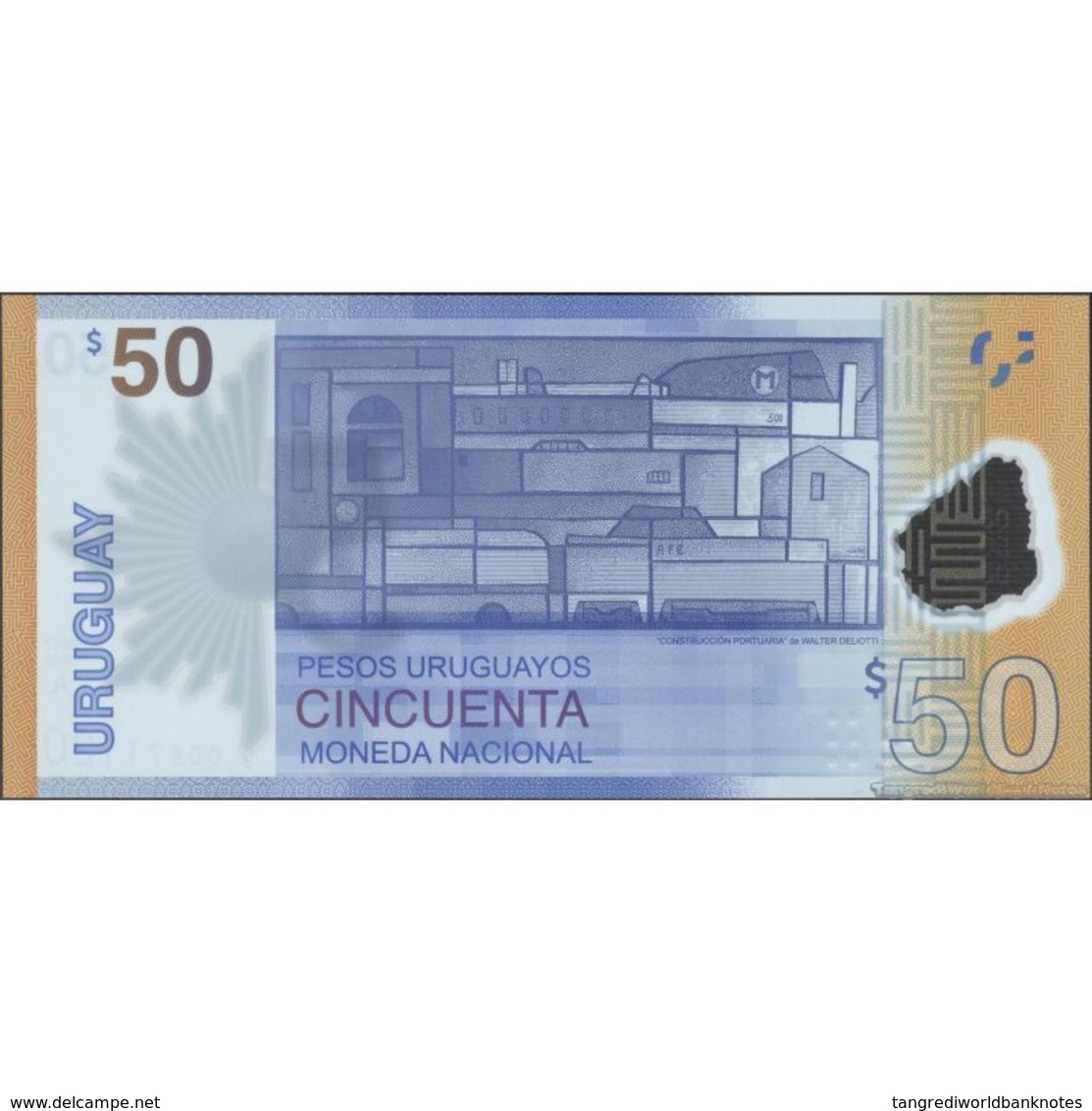 TWN - URUGUAY NEW - 50 Pesos Uruguayos 2017 (2018) Polymer - 50th Ann. Of Banco Central Del Uruguay - Serie A﻿ UNC - Uruguay