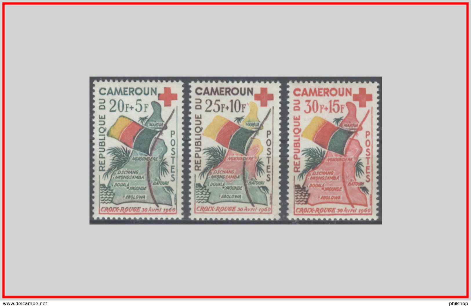 Camerun 1961 - Cat. 314/16 (MNH **) Croce Rossa - Red Cross (010336) - Camerun (1960-...)