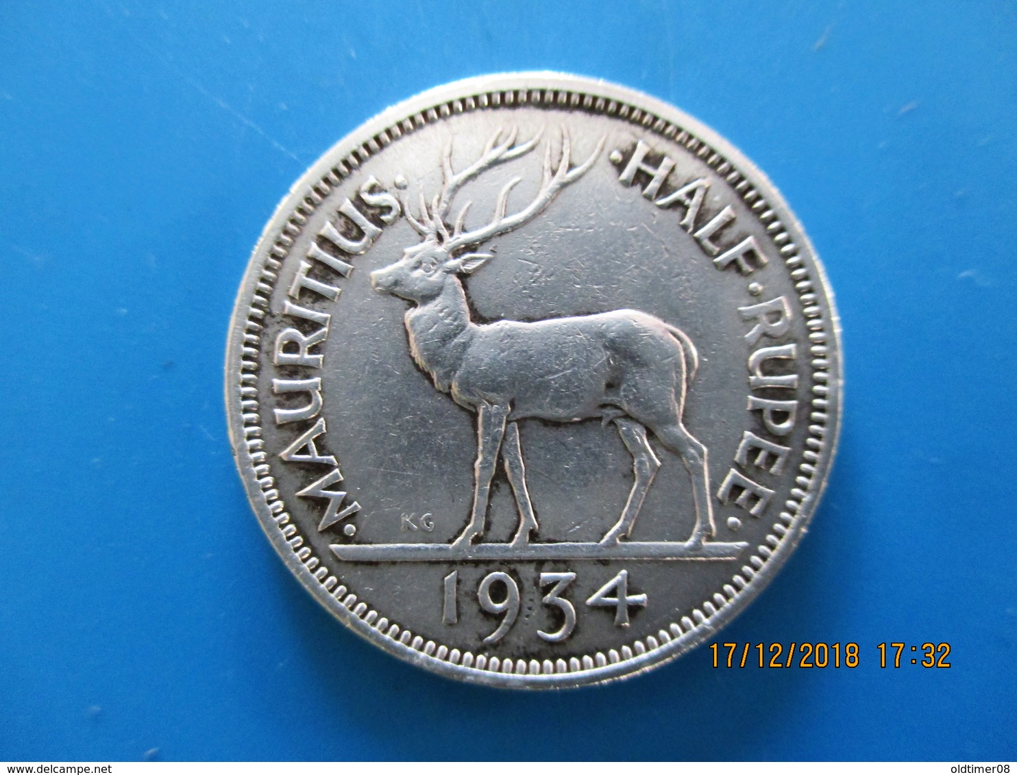 Maurice, Georges V, 1/2 Rupee 1934, SUP - Maurice