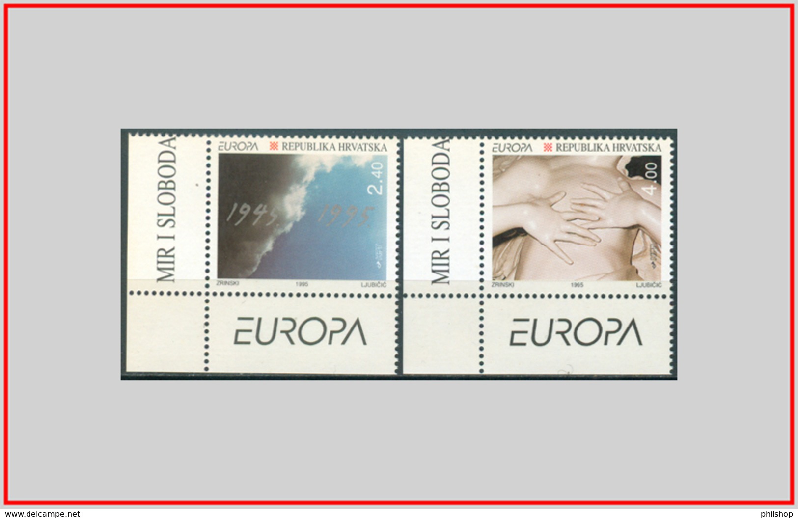 Croazia Croatia 1995 - Cat. 279/80 (MNH **) Europa CEPT - Europe (008383) - Croazia